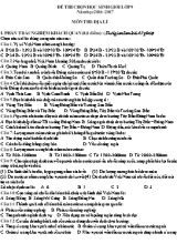 Đề thi chọn học sinh giỏi môn Địa lý Lớp 9 - Năm học 2016-2017